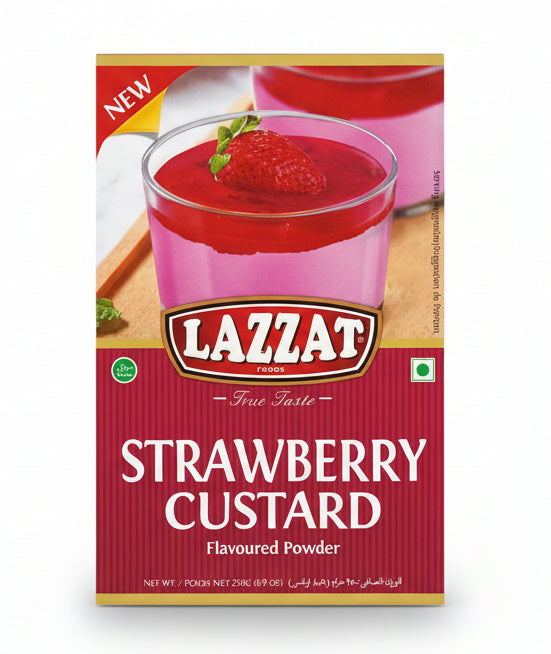 LAZZAT Strawberry Custard Powder 250g