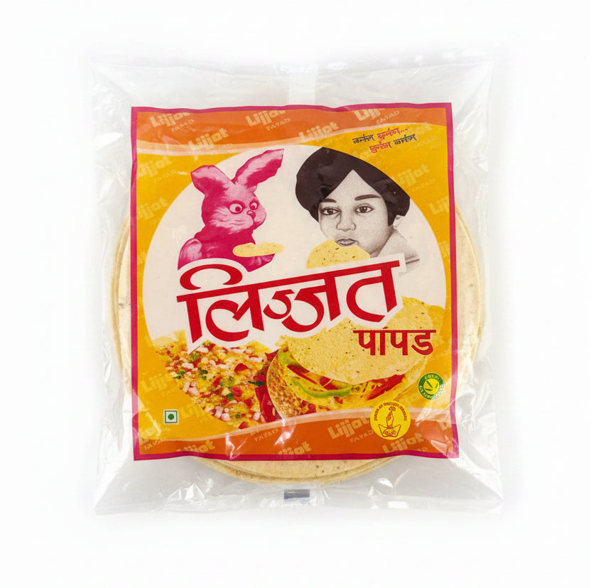 Lijjat Papad - Black Pepper 200g
