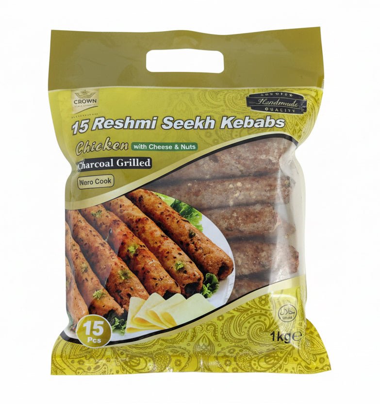 CROWN Chicken Seekh Kebab - Reshmi - (15Pcs.) 1kg