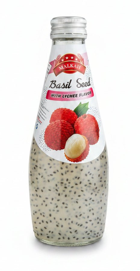 Malkah Lychee Basil Seed Juice 290 ml