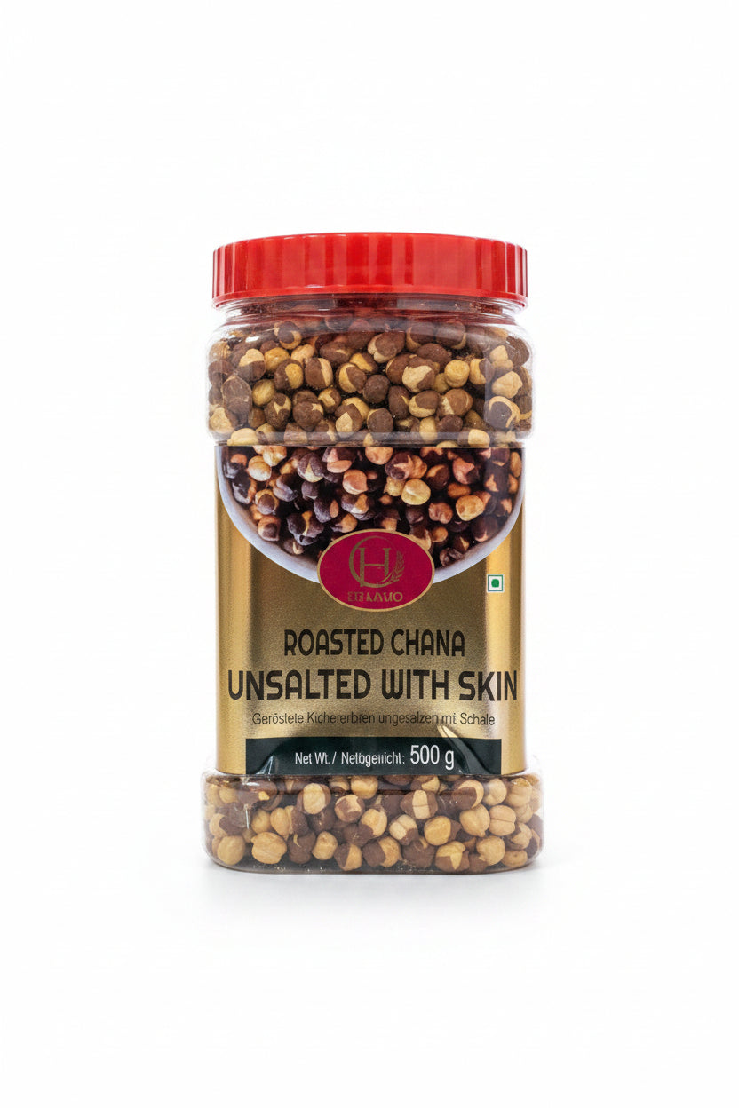 Hikmat Roasted Chana Unsalted (Jar) 500g