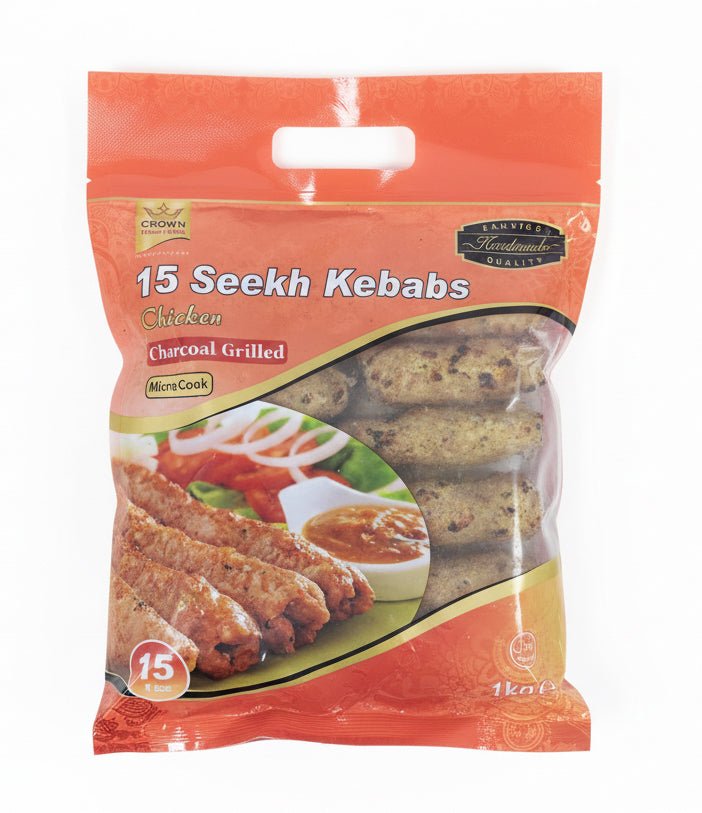 CROWN Chicken Seekh Kebab (15Pcs.) 1kg