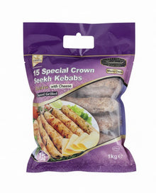CROWN Chicken Seekh Kebab - Special - (15Pcs.) 1kg