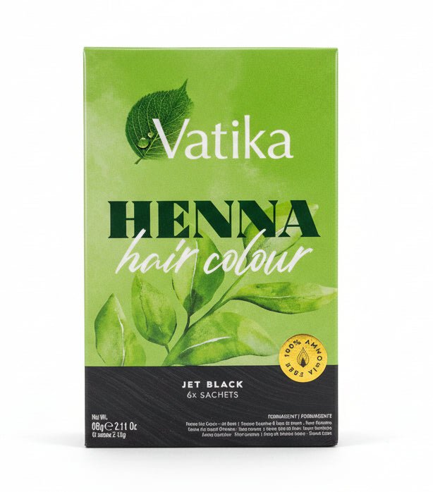 Vatika Jet Black Henna Hair Colour (6x10g) 60g