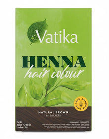 Vatika Natural Brown Henna Hair Colour (6x10g) 60g