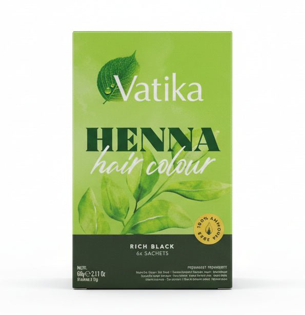Vatika Rich Black Henna Hair Colour (6x10g) 60g
